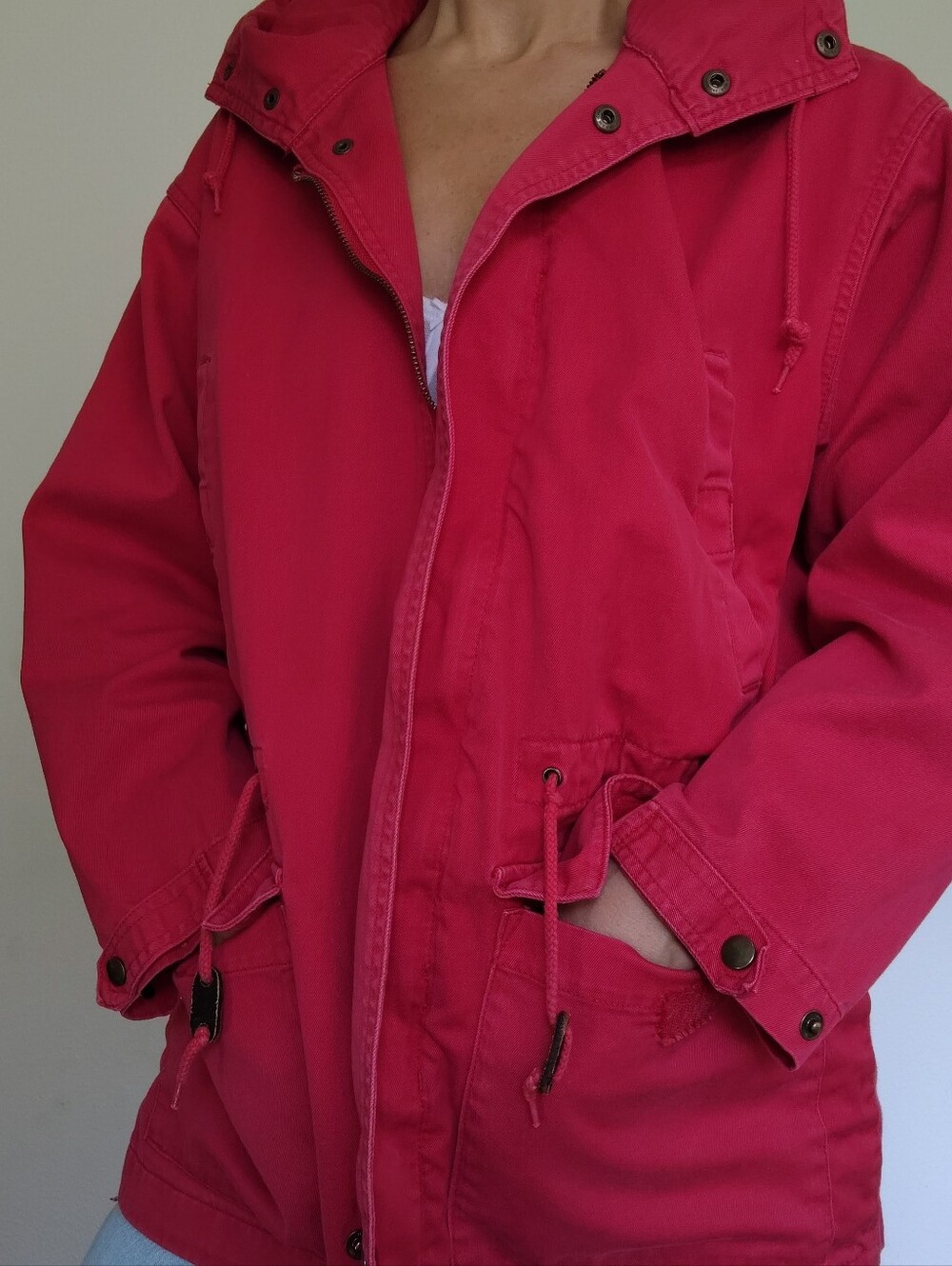 Vintage Eddie Bauer 100% Cotton Canvas Work Jacket, Utility, Chore Coat